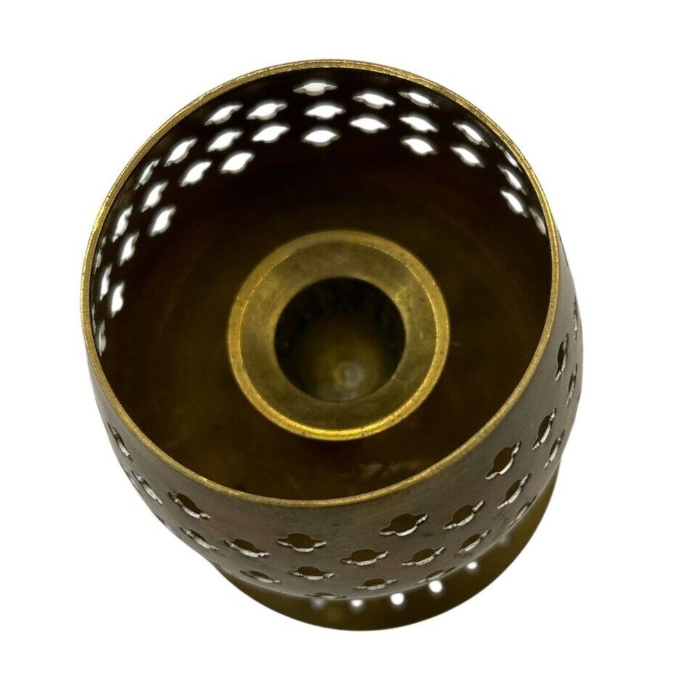 Vintage Brass Moroccan Style Candle Holder - Picture 3 of 7